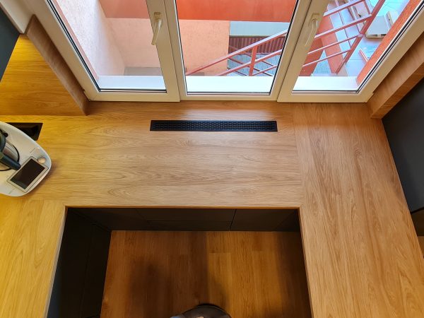 Bucătărie modernă MDF vopsit gri grafit, cu peninsulă - Image 11